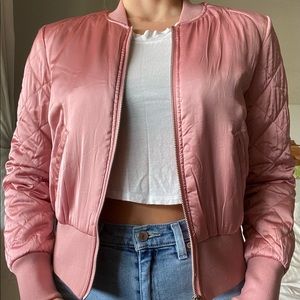 Divided Pink Bomber Jacket